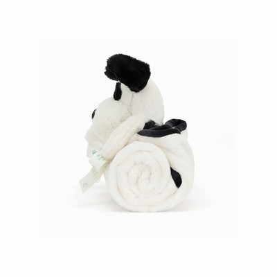Jellycat Bashful Black & Cream Puppy Blankets UK | 03248MUVJ